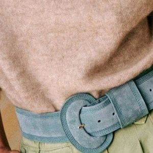 Sezane Jones Belt - Suede Turqupise - 90